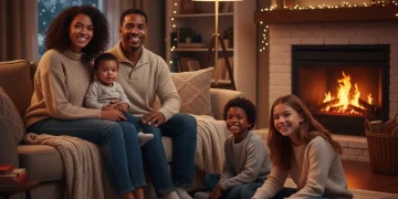 Family comfortably warm at home, symbolizing LIHEAP 2026 heating and cooling aid