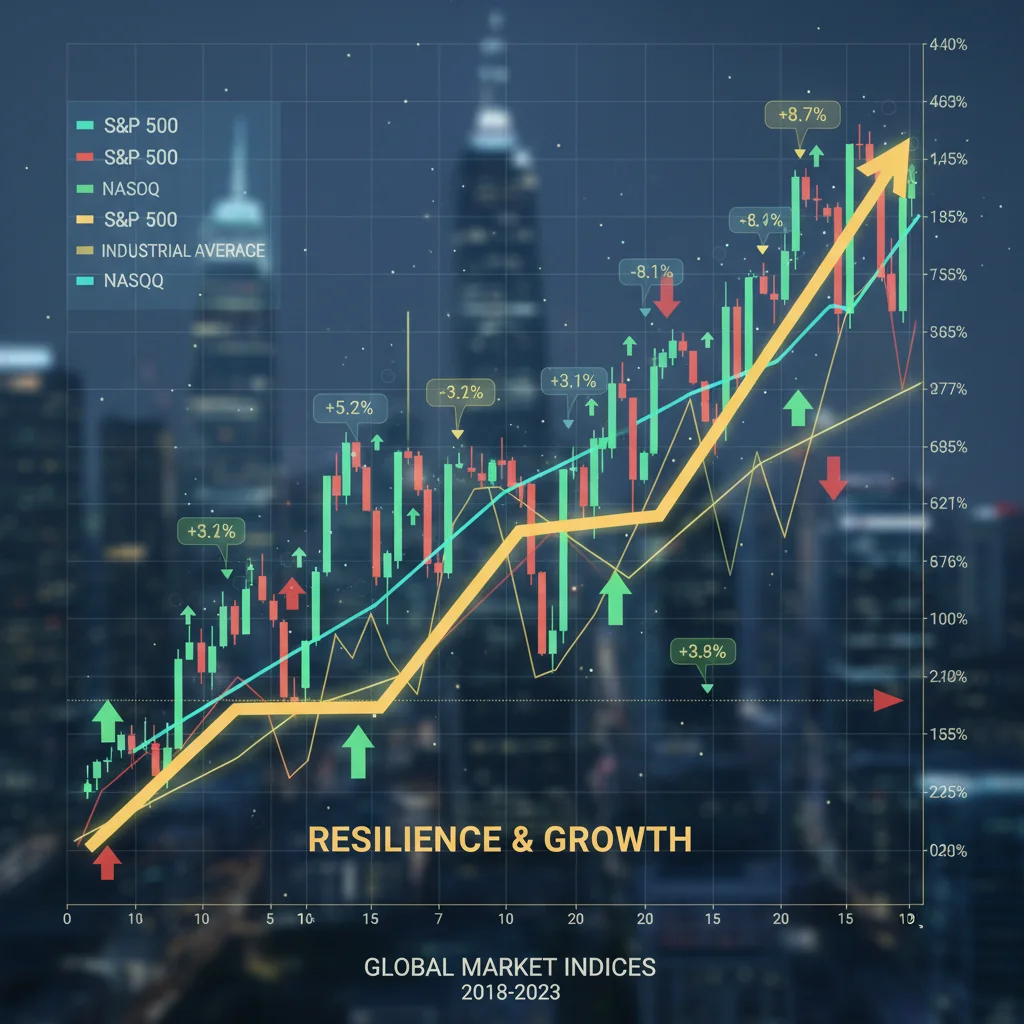 Stock market graph showing resilience and growth amidst economic volatility.