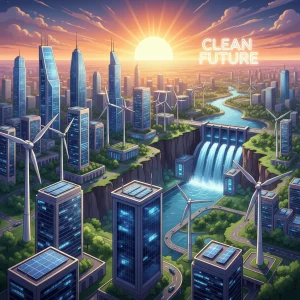 Major Energy Policy Shift: Administration Proposes 20% Increase in Renewable Energy Subsidies for 2026 Illustration of diverse renewable energy sources powering a futuristic city, representing a green energy future.